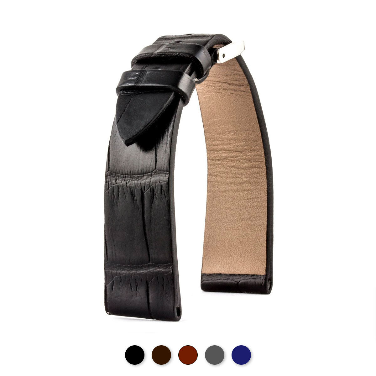 Jaeger Lecoultre Reverso Alligator watch band (black, brown