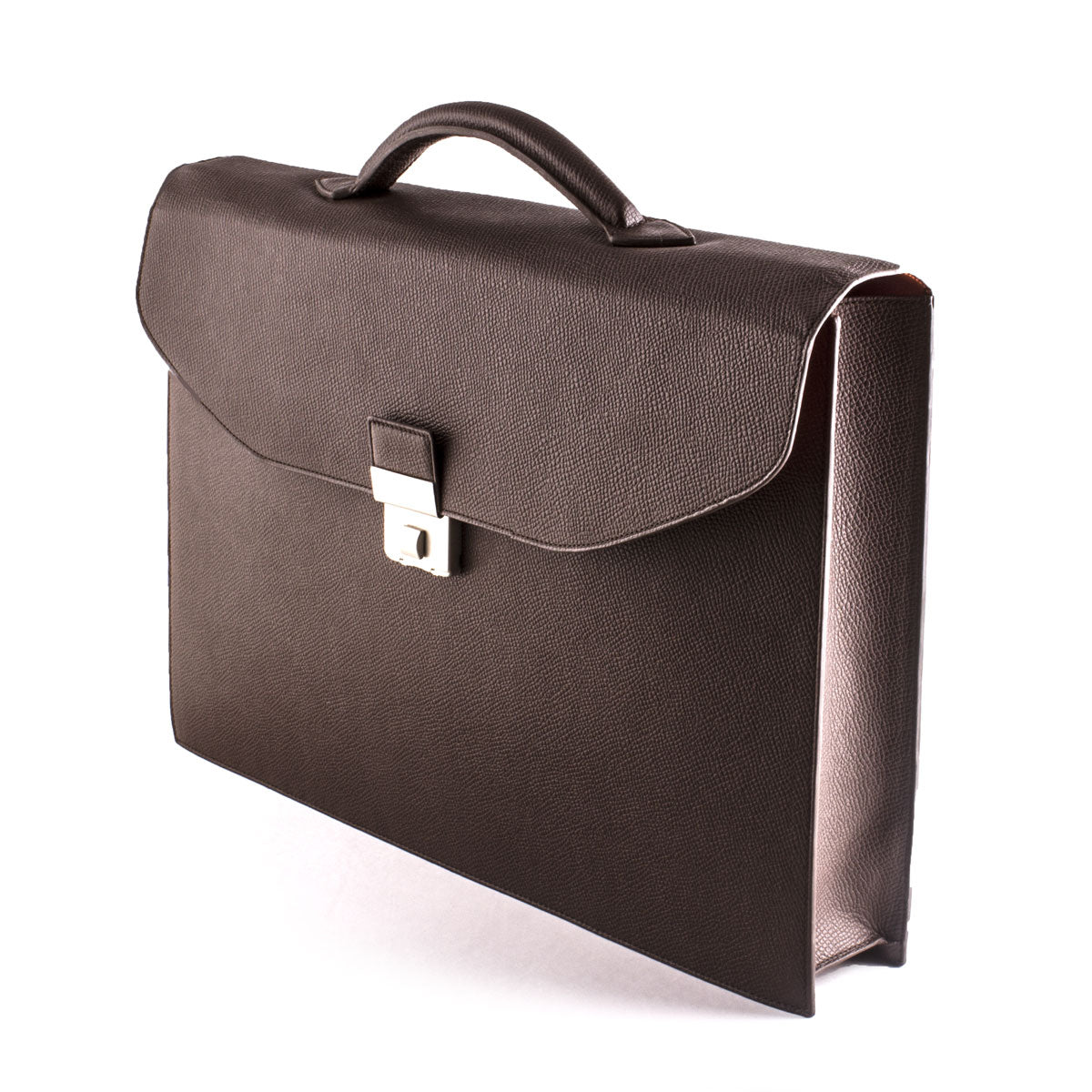 A brown faux leather and fabric laptop bag, Fine Watches