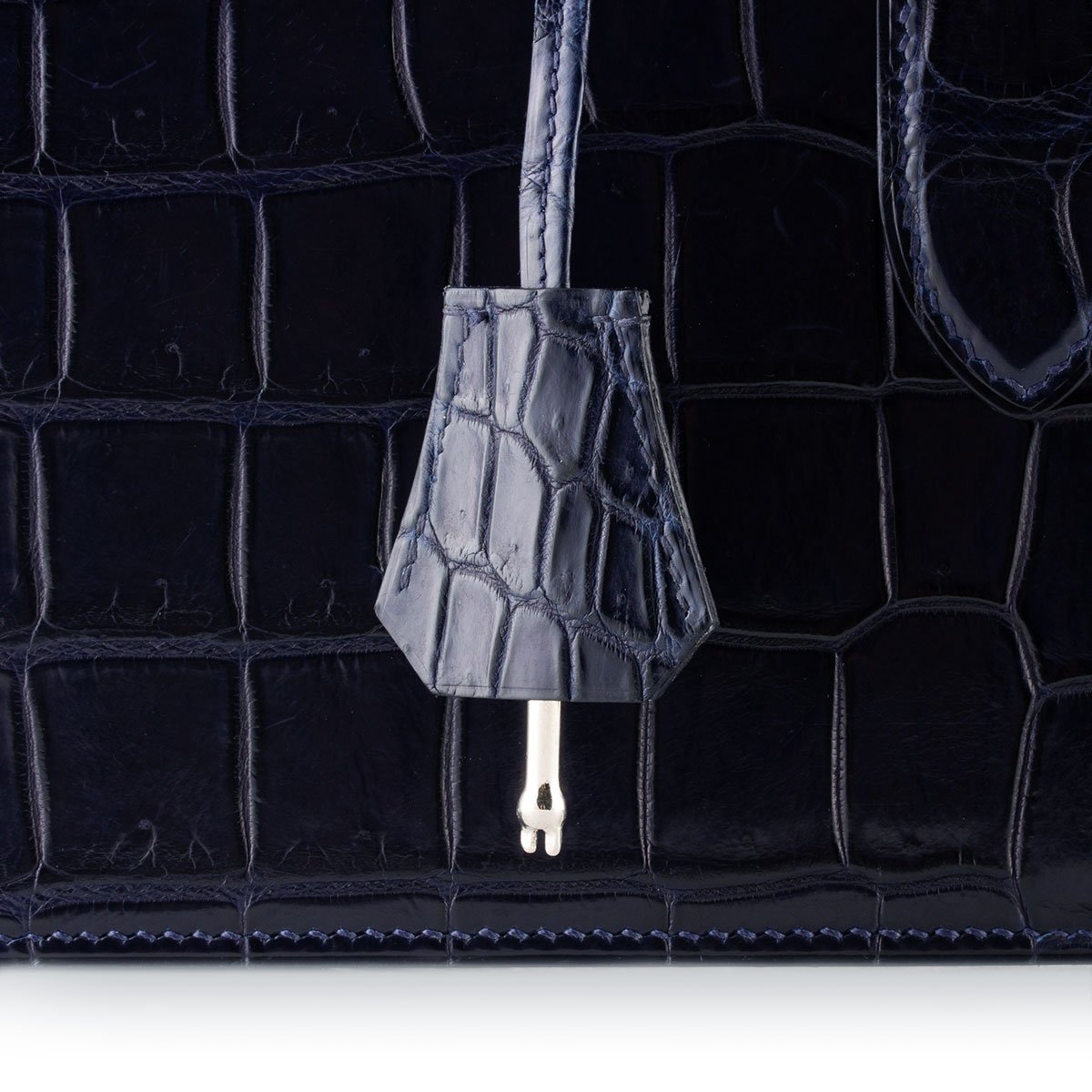 Leather business briefcase - Brown alligator / Blue calf Paris store – ABP  Concept