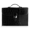 Serviette Business en Cuir - Alligator (noir, bleu) - watch band leather strap - ABP Concept -