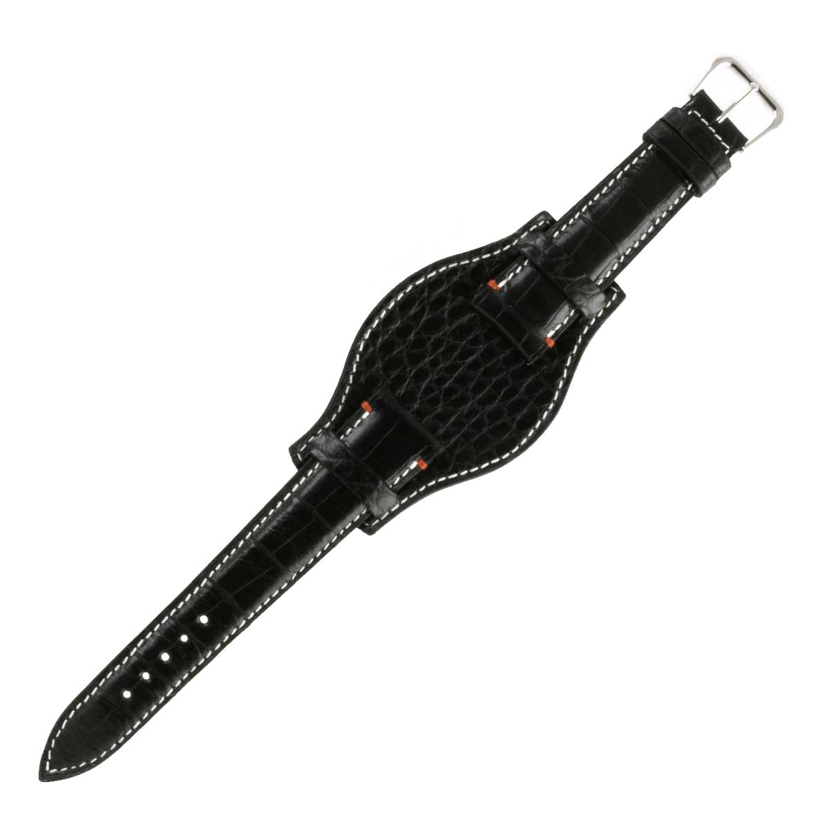ABP Concept X Hanhart 1882 Bund watch band for 417 ES watches - Waxed Radika alligator