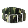 Bracelet montre Nato - Nylon / Tissu - Camo (bleu, gris, marron, vert) - watch band leather strap - ABP Concept -