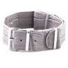 Bracelet-montre Nato 100% Wild cuir - Alligator sauvage (noir, marron, bleu, gris...) - watch band leather strap - ABP Concept -