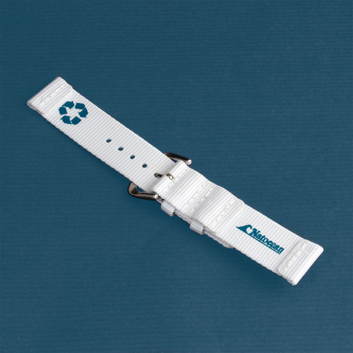 Natocean - Bracelet montre 2 brins nylon recyclé (noir, gris, blanc, beige, bleu, marron, vert, orange, jaune)