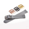 Bracelet pour montre Tissu tressé (jaune, orange, rose saumon, rouge bordeaux, rouge, kaki clair...) - watch band leather strap - ABP Concept -