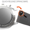 Bracelet de montre cuir - U.A.E. Flags - Alligator (noir, blanc) - watch band leather strap - ABP Concept -