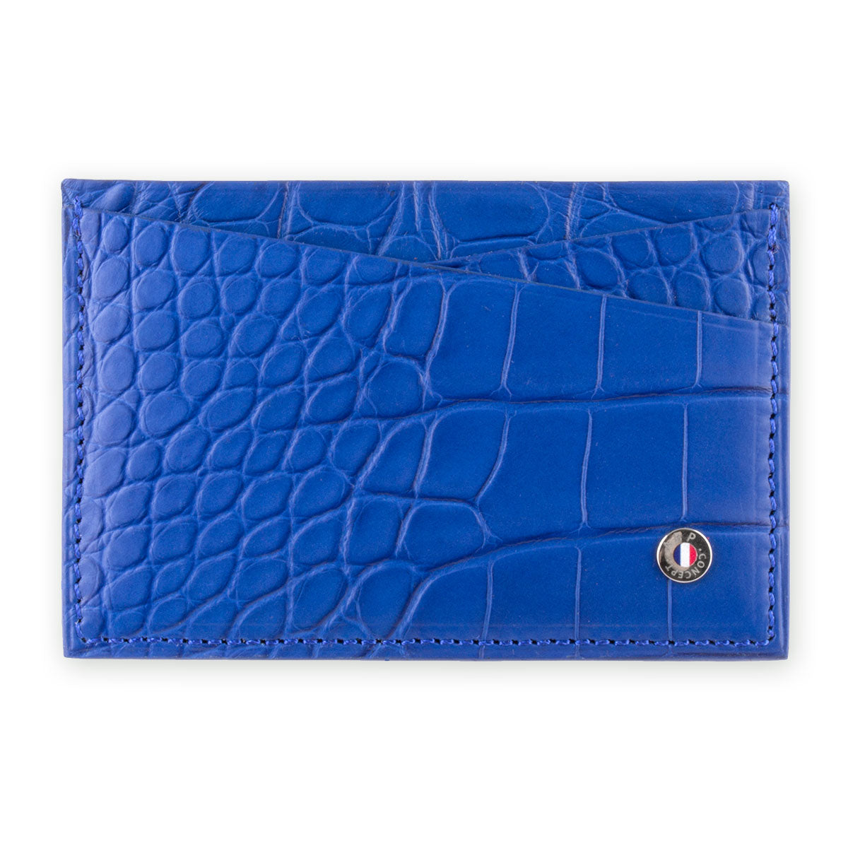 Etui cartes bancaires cuir "Essential" - Alligator (noir, bleu, vert, marron, orange...)