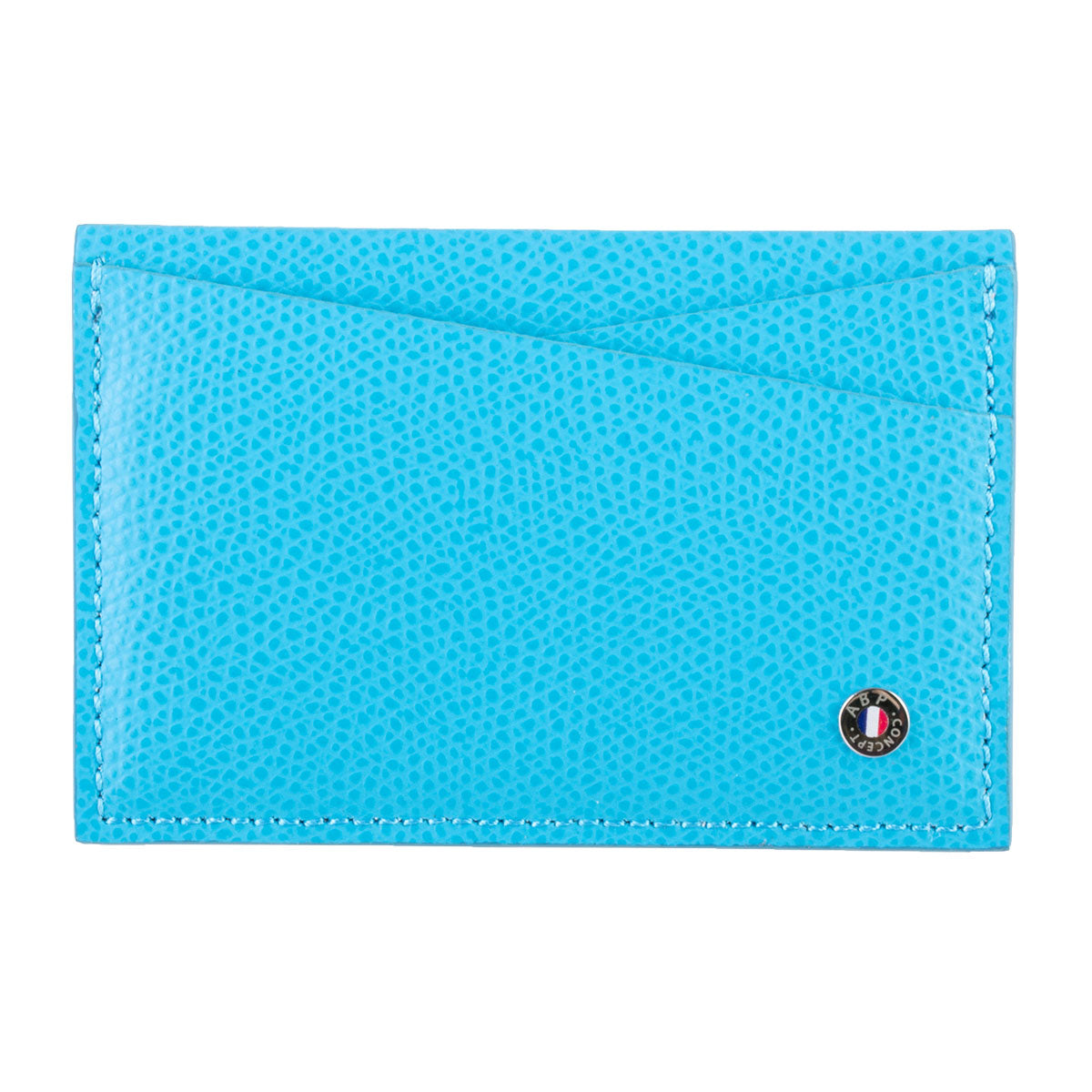 "Essentials" leather card holder - Grained calf (black, blue, green, brown, orange...)