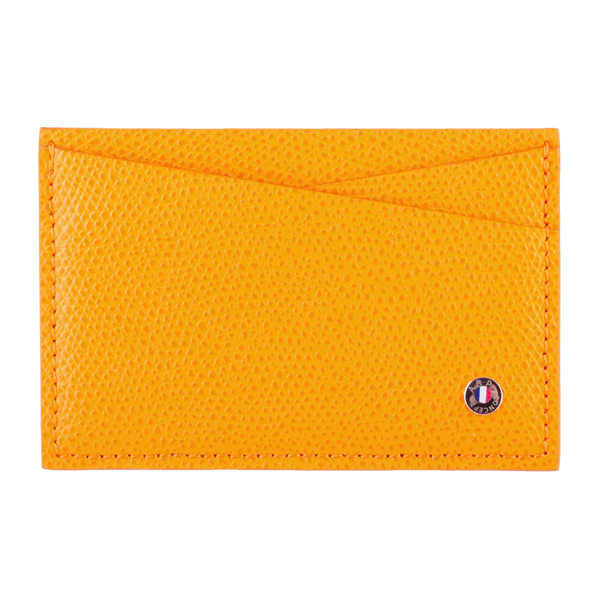 "Essential" leather card holder - Grained calf (black, blue, green, brown, orange...)