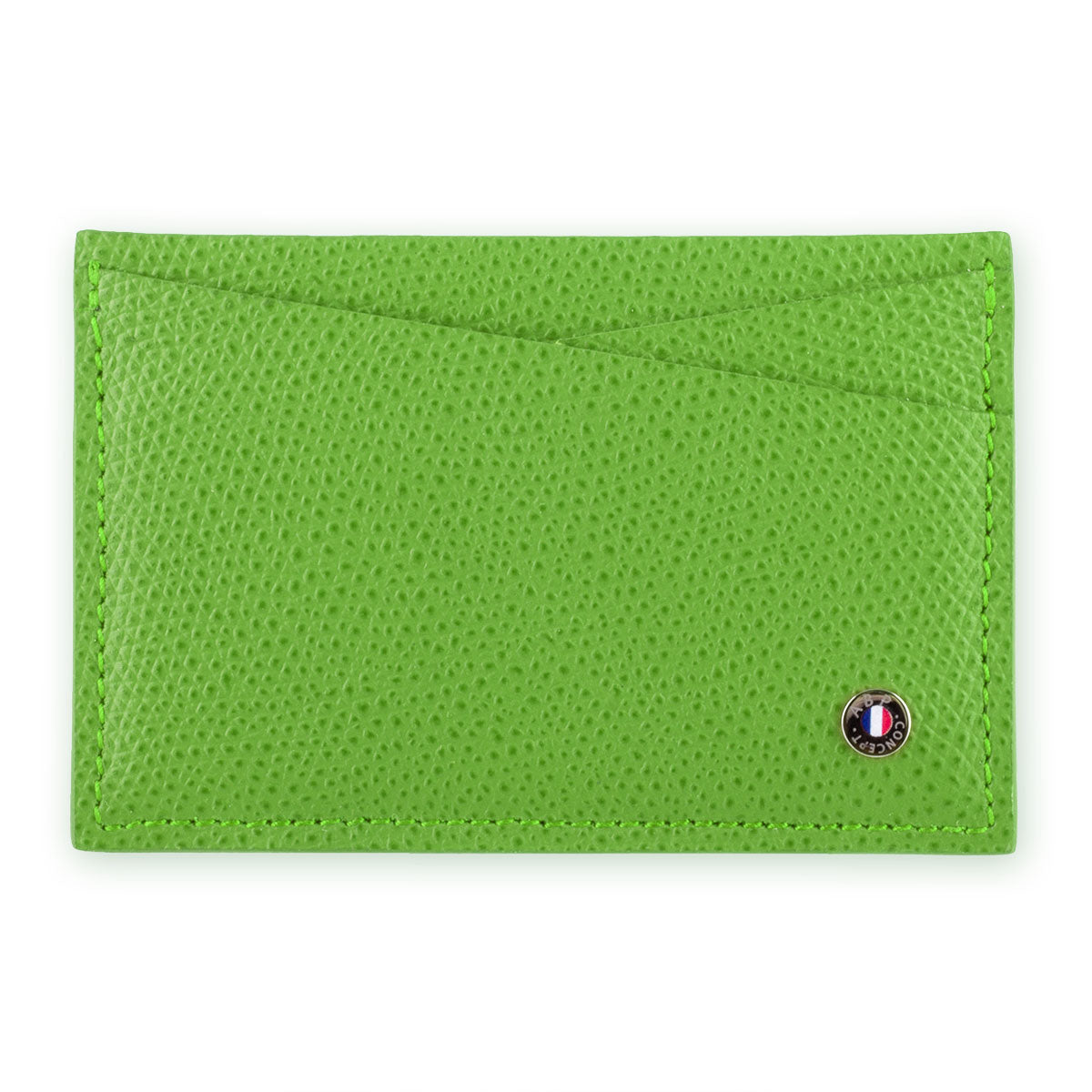 "Essentials" leather card holder - Grained calf (black, blue, green, brown, orange...)