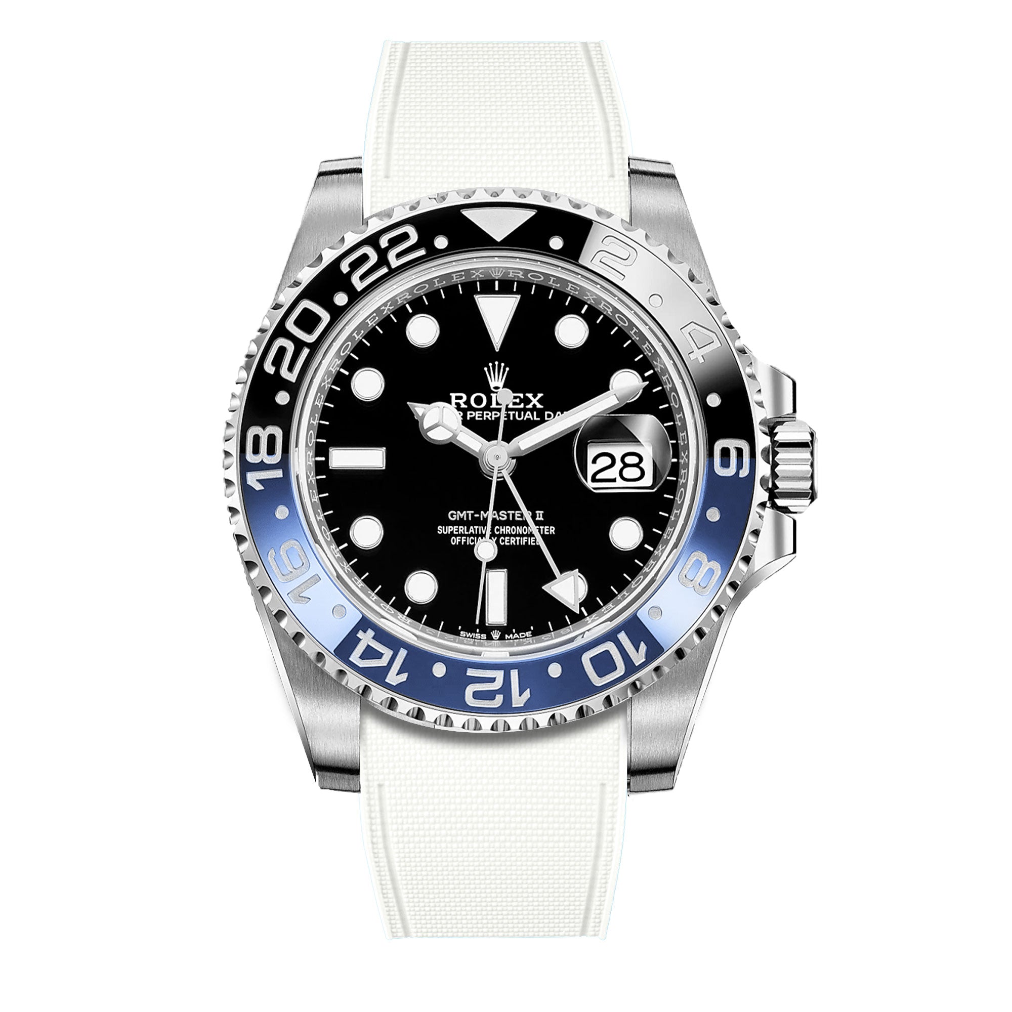 Rolex – R strap Premium - Bracelet-montre caoutchouc motif cordura pour GMT Master II céramique & bracelet Jubilé
