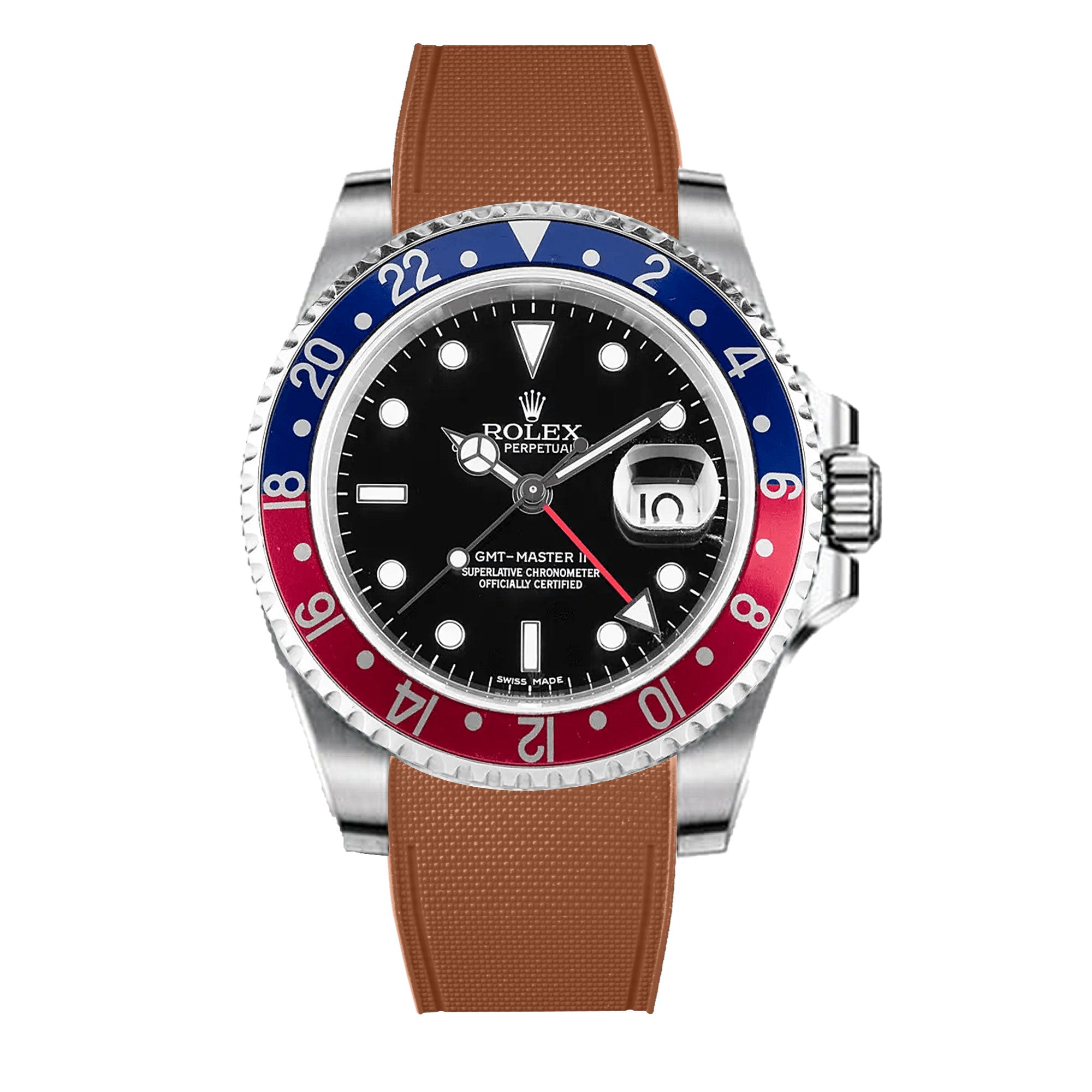 Rolex – R strap Premium - Bracelet-montre caoutchouc motif cordura pour GMT Master II non-céramique & bracelet Oyster
