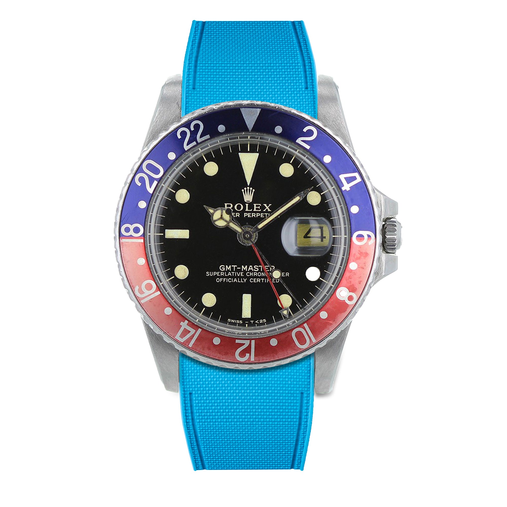 ​Rolex - R Strap Premium – Cordura pattern rubber watch band for GMT Master & Oyster bracelet