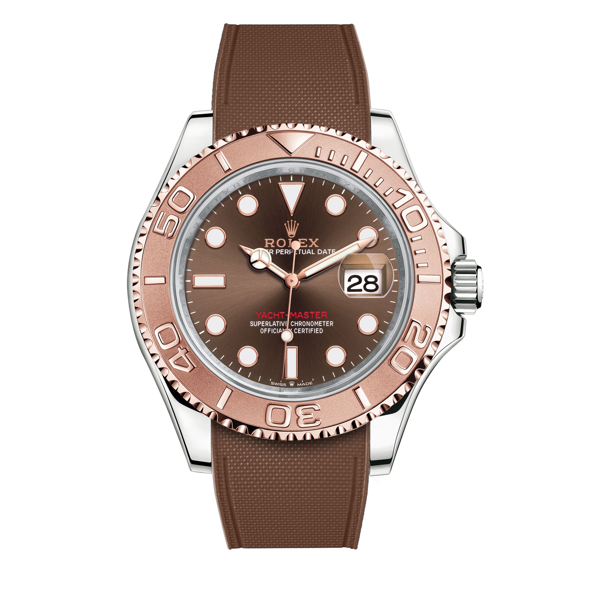 R strap rubber watch band for Rolex Yachtmaster 40mm Oyster