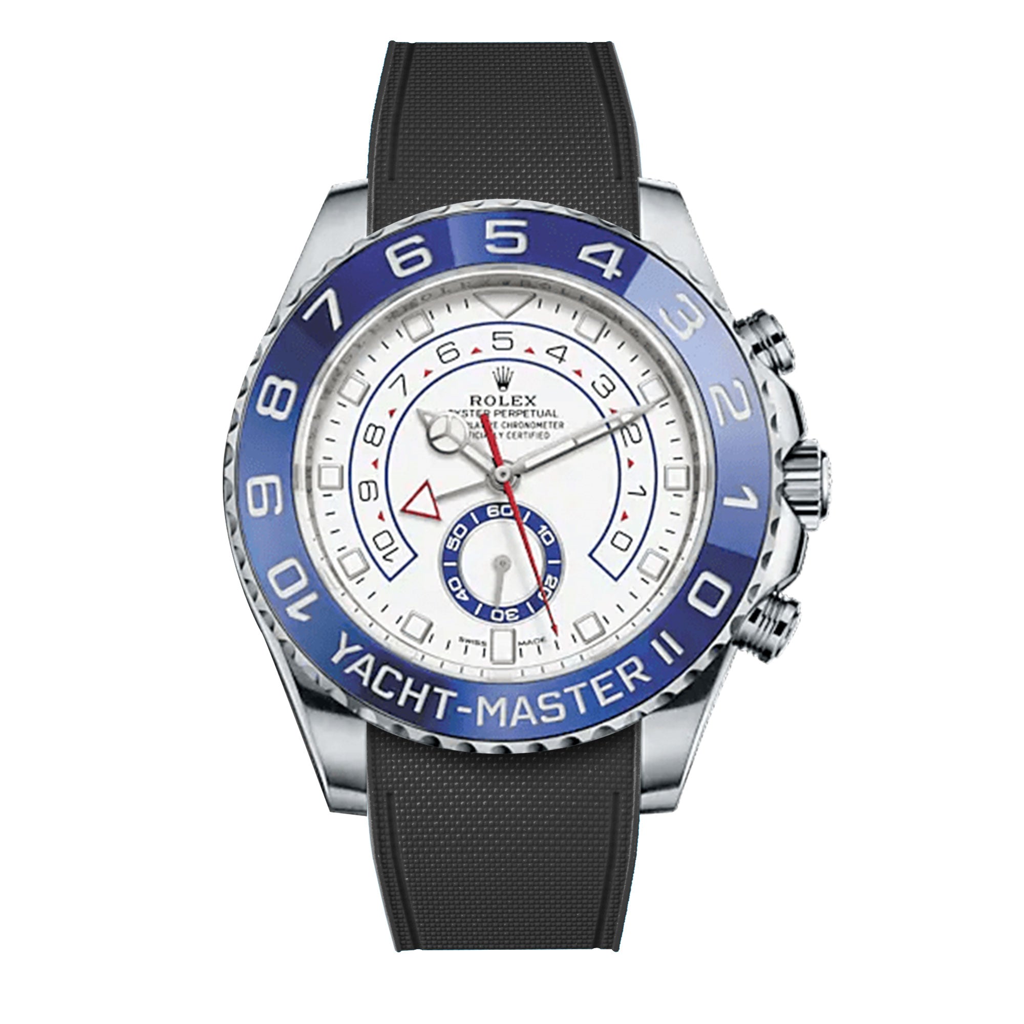 R strap rubber watch band for Rolex Yachtmaster 40mm & Oyster 