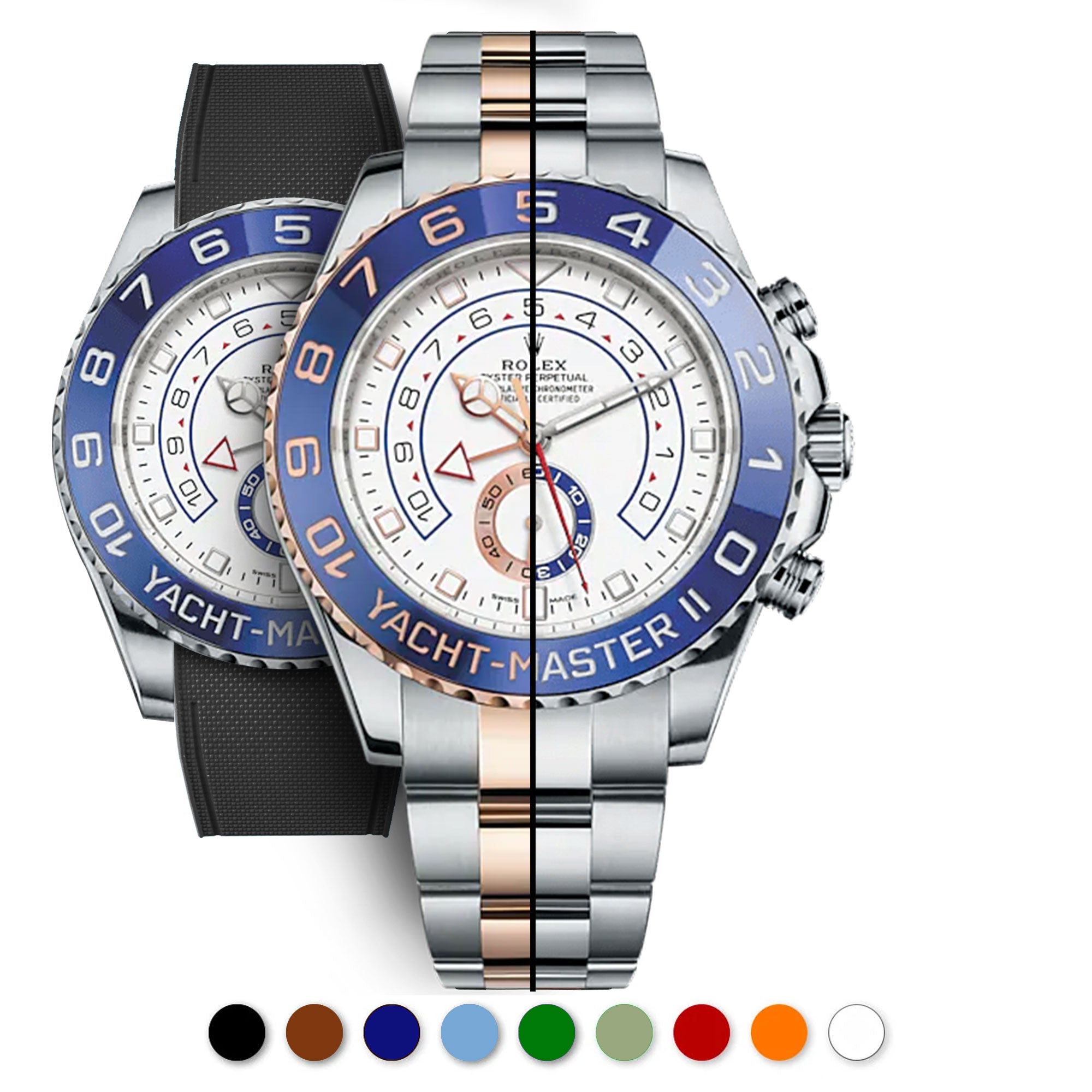 Rolex – R strap Premium - Bracelet-montre caoutchouc motif cordura pour Yachtmaster II 44mm  & bracelet Oyster