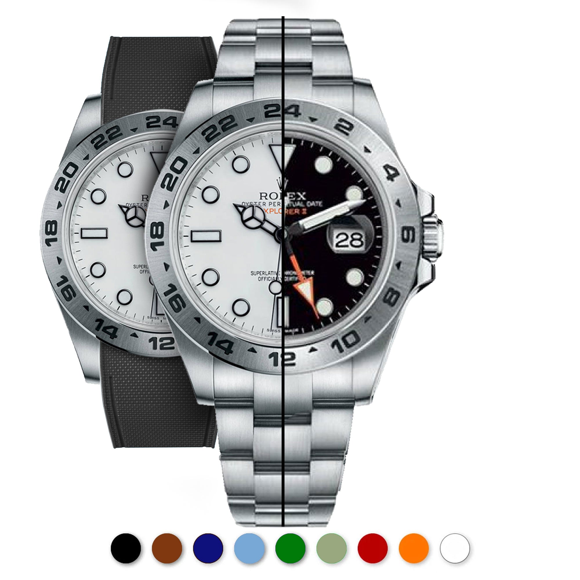 R strap watch band for Explorer II 42mm & bracelet – ABP