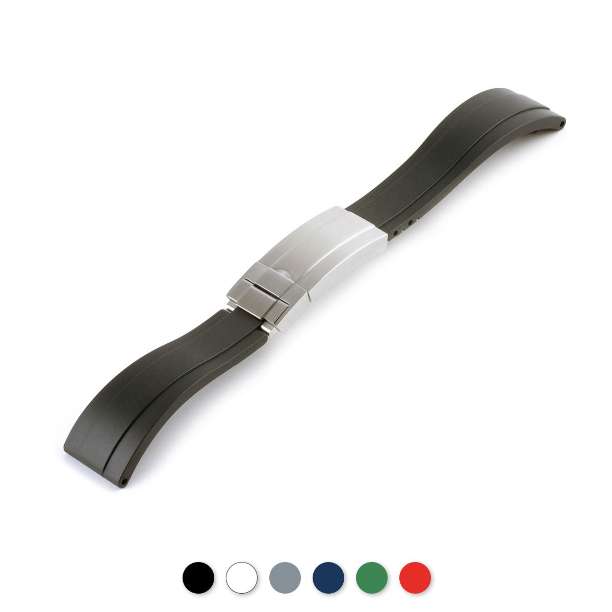 Rolex – Bracelet montre intégré caoutchouc type Oysterflex 20mm – Rubber (noir, gris, bleu, vert...)
