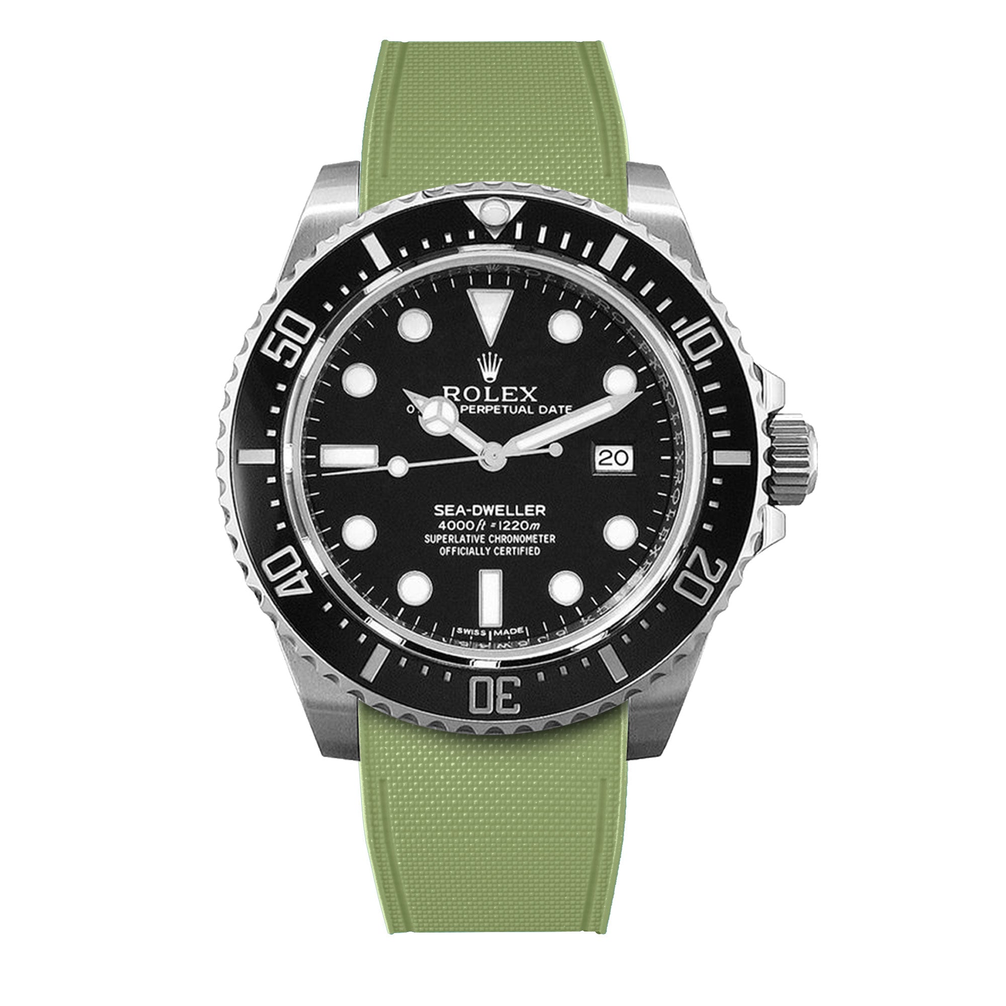 Nogen som helst månedlige vokal R strap watch band for ﻿Rolex Sea Dweller 4000, 40mm ceramic glidelock –  ABP Concept