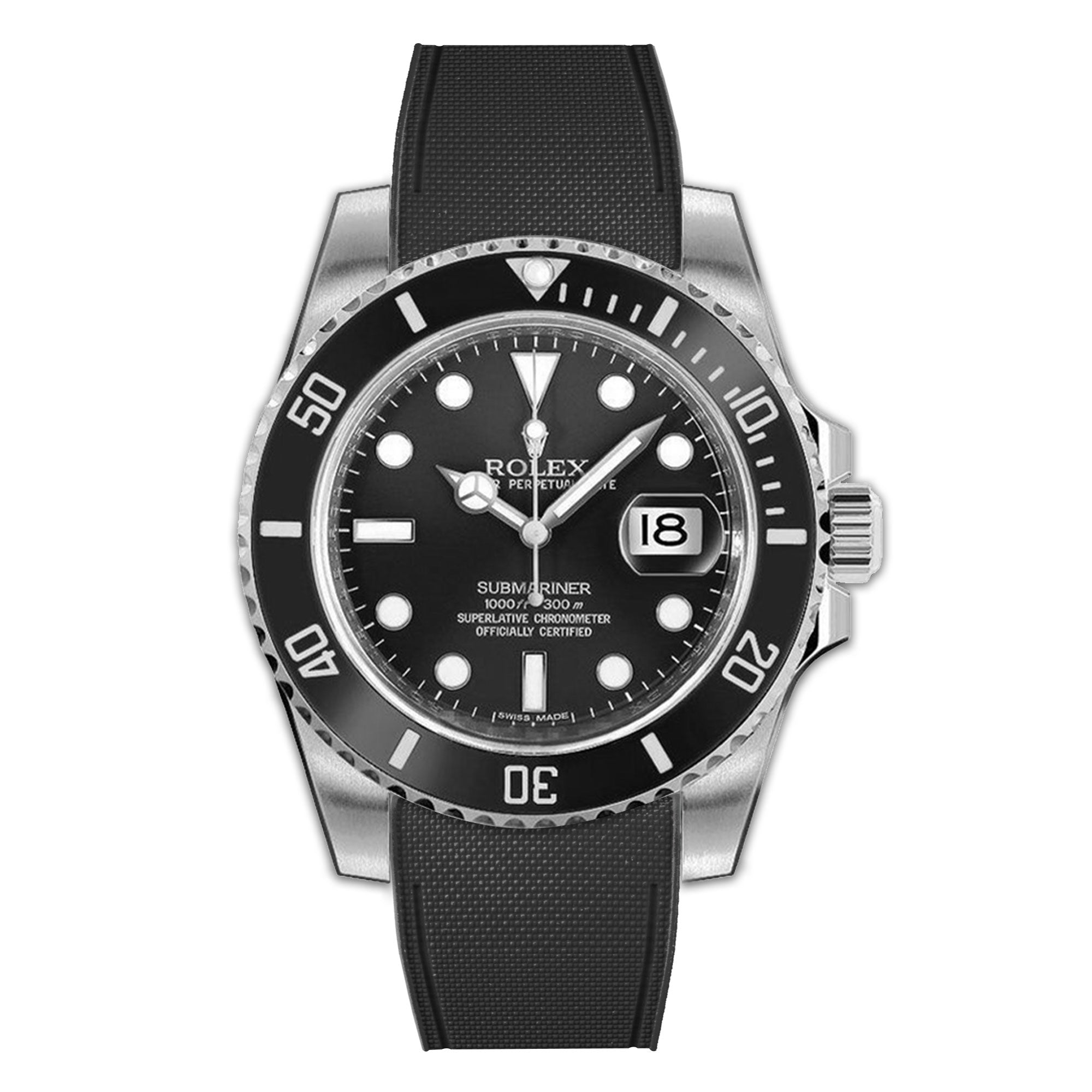 R strap watch band for ﻿Rolex Submariner ceramic glidelock – Concept