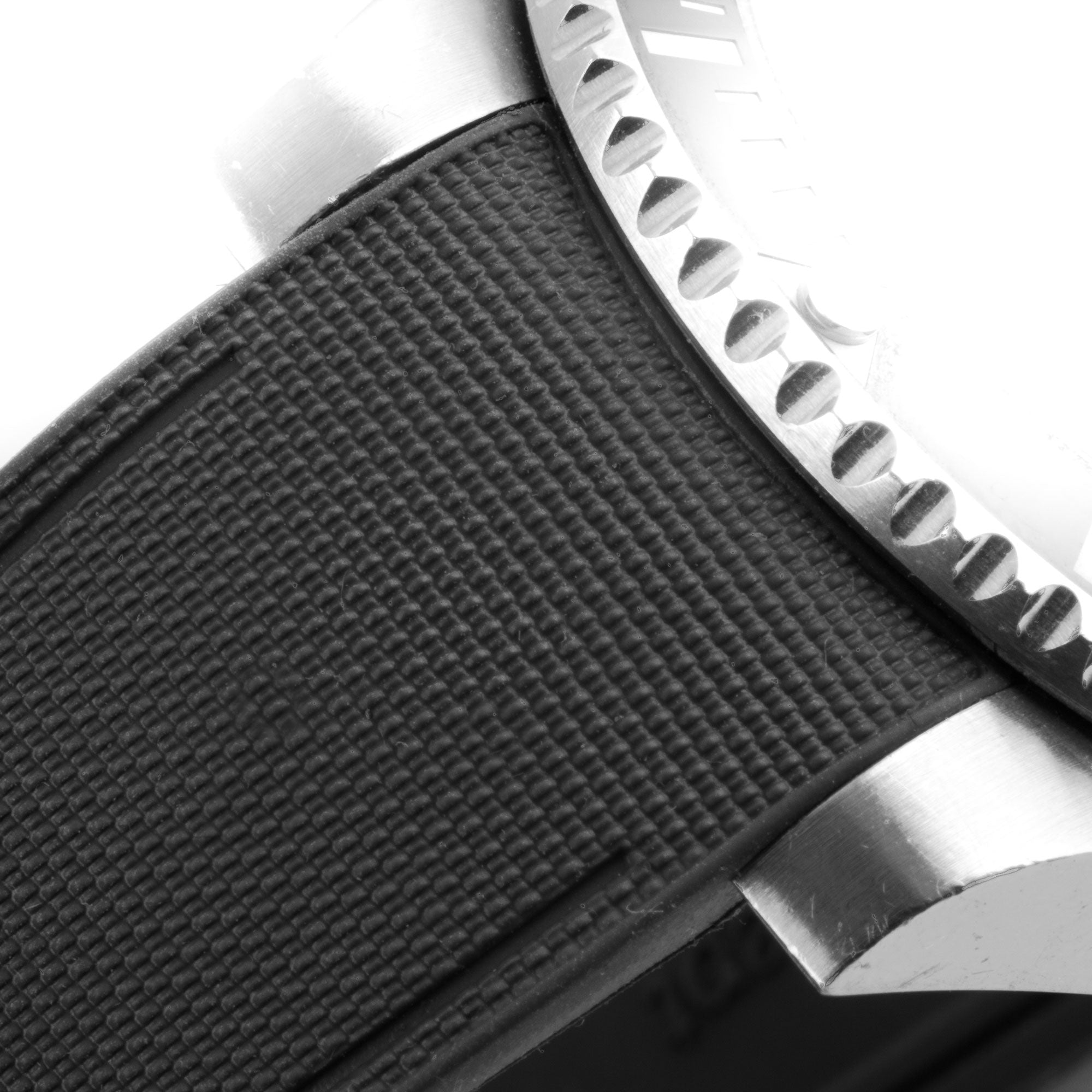 Rolex – Bracelet-montre R Strap caoutchouc premium - Motif cordura – Rubber (noir, marron, gris, bleu, rouge, blanc, orange, kaki, blanc)
