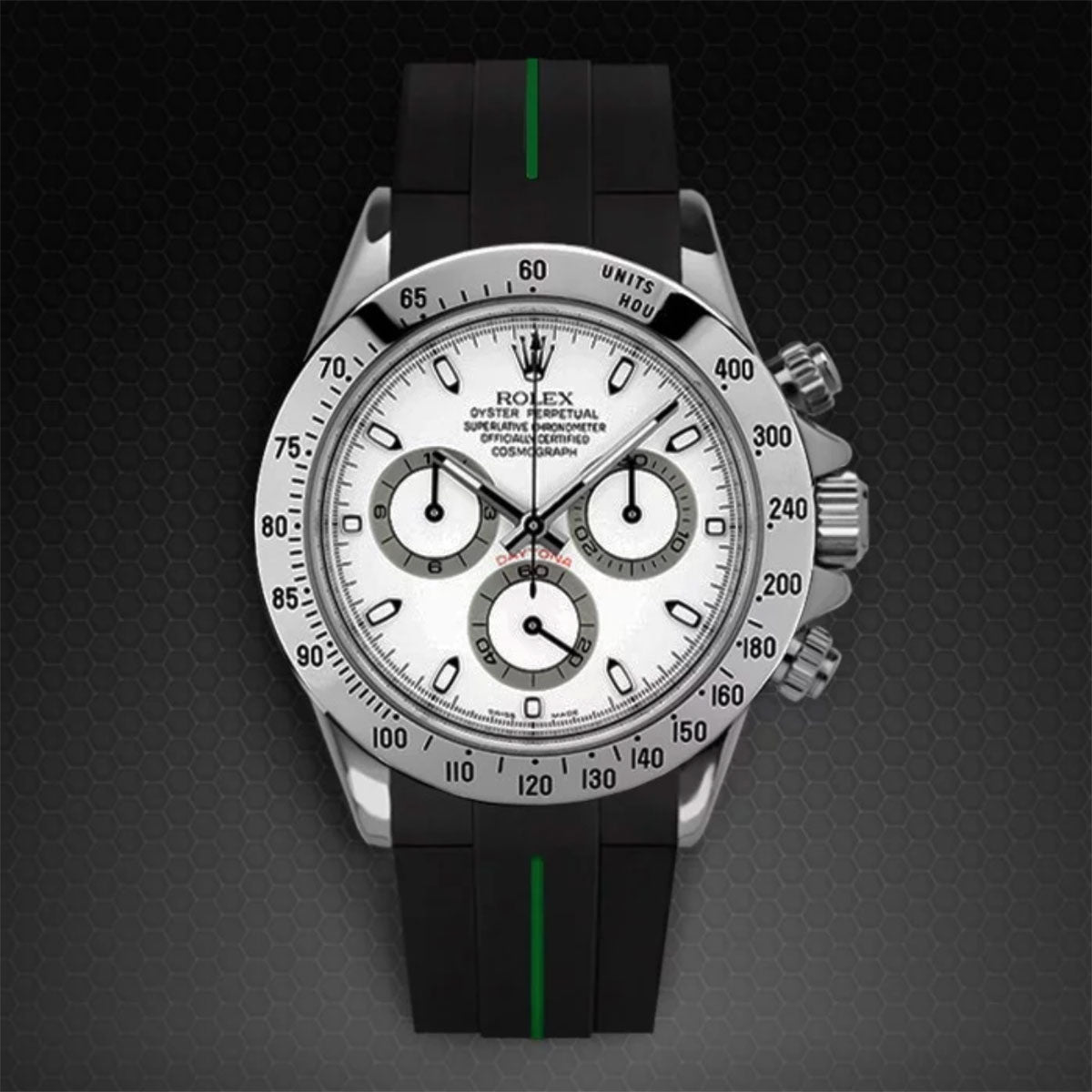 Rolex - Rubber B - Bracelet caoutchouc pour Daytona Oyster Bracelet - Série classique - watch band leather strap - ABP Concept -