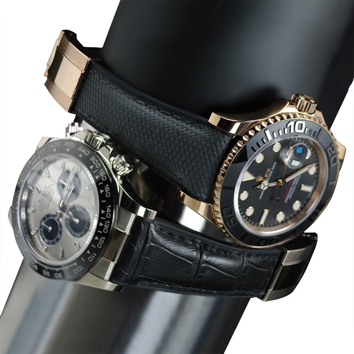 Rolex - Rubber B - Bracelet caoutchouc pour Daytona Oysterflex SwimSkin® Alligator & Ballistic - watch band leather strap - ABP Concept -