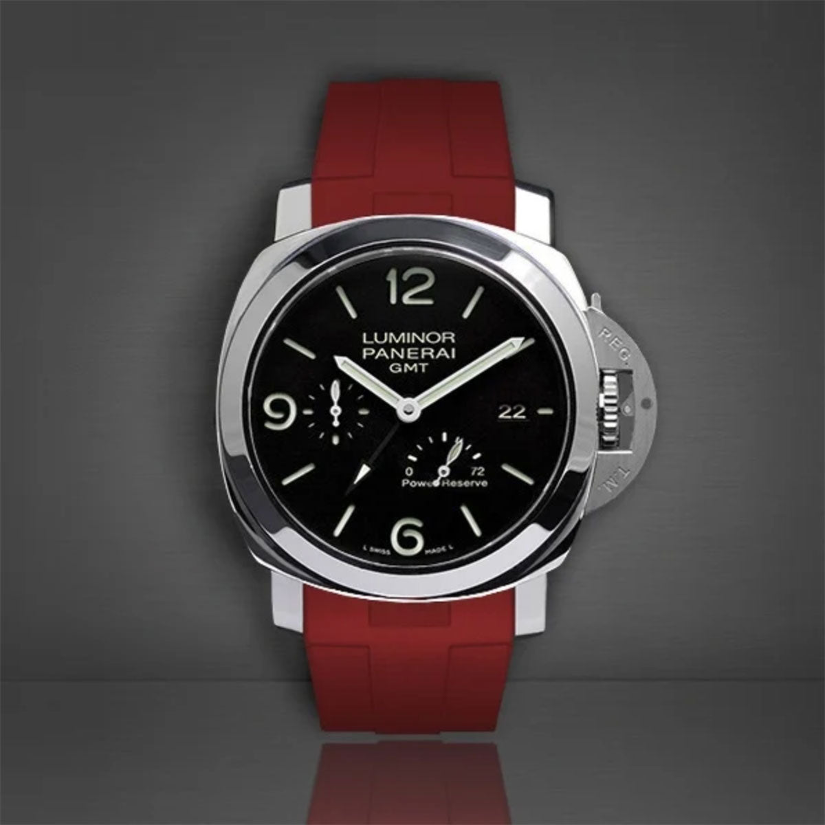 Panerai - Rubber B - Bracelet caoutchouc pour Luminor 1950 44mm (Type I) - watch band leather strap - ABP Concept -