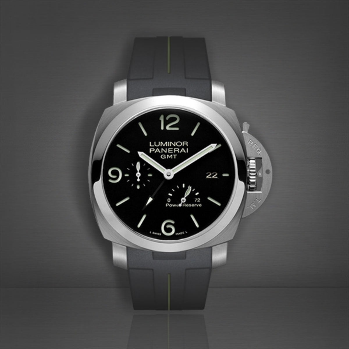 Panerai - Rubber B - Bracelet caoutchouc pour Luminor 1950 44mm (Type II) - watch band leather strap - ABP Concept -