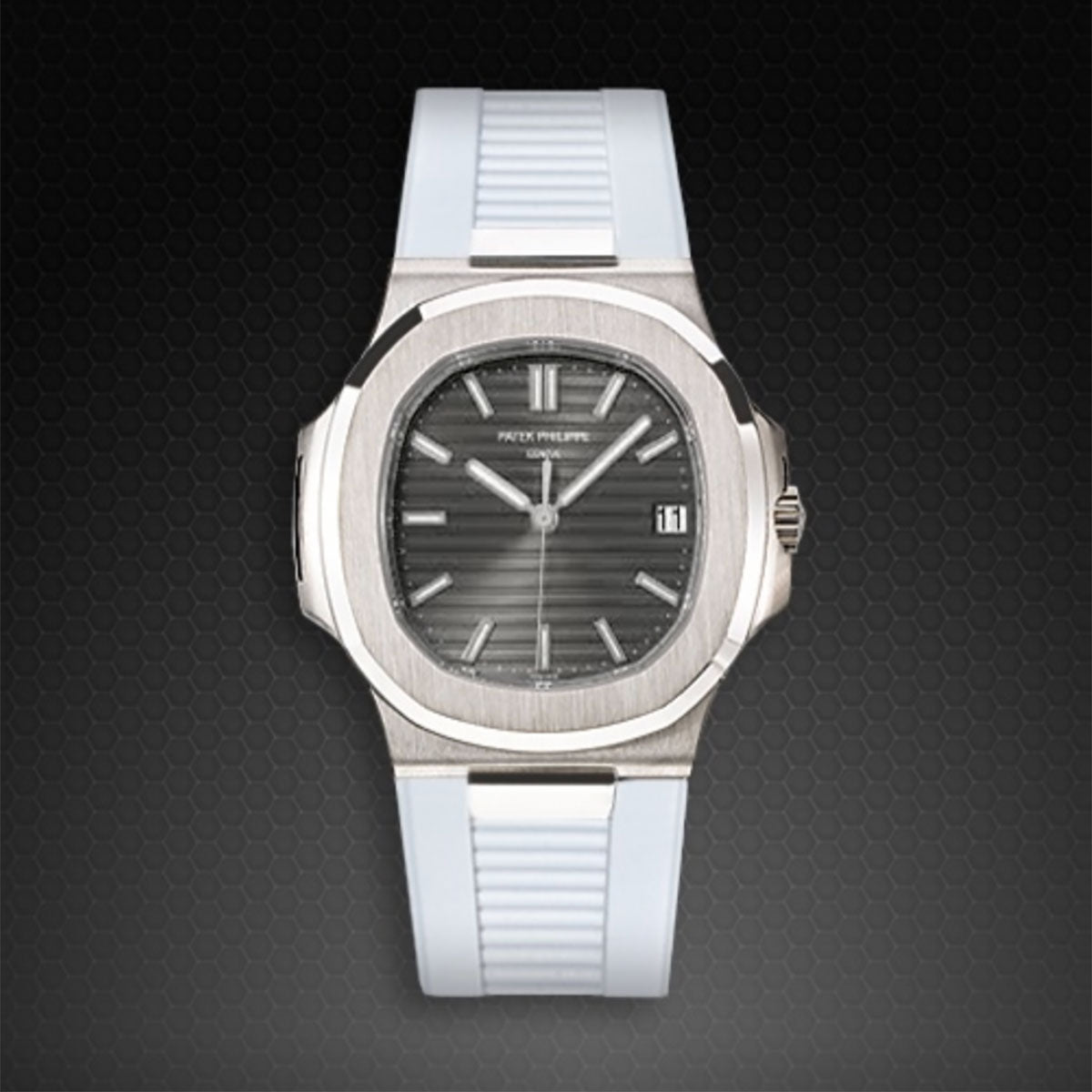 Patek Philippe - Rubber B - Bracelet caoutchouc pour Nautilus 5711 WG / RG / YG - watch band leather strap - ABP Concept -