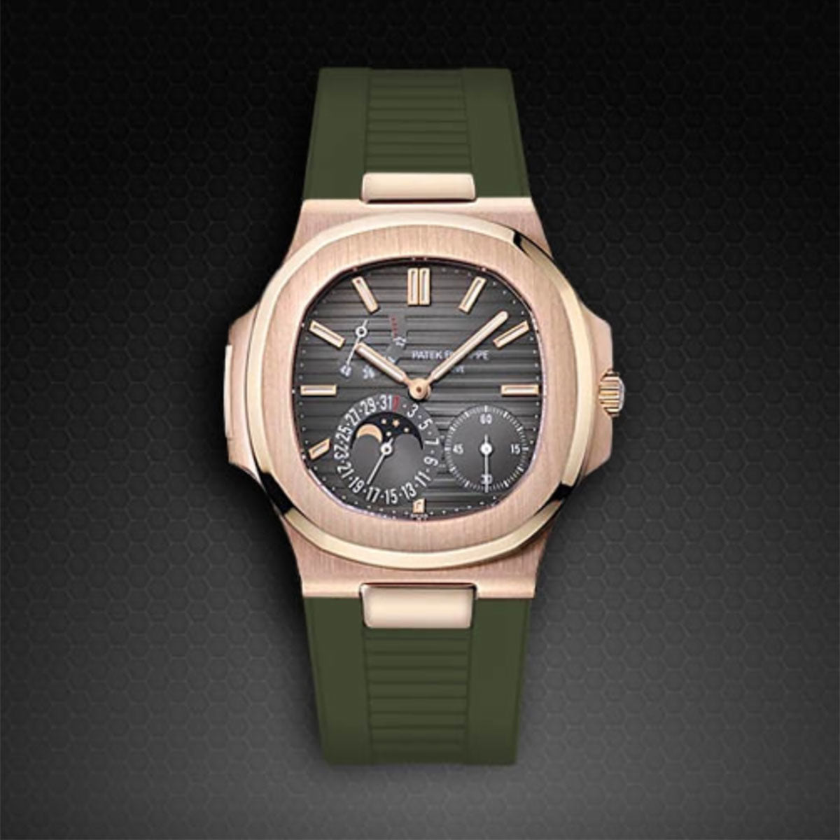 Patek Philippe Rubber B strap for Nautilus 5712 RG WG – ABP