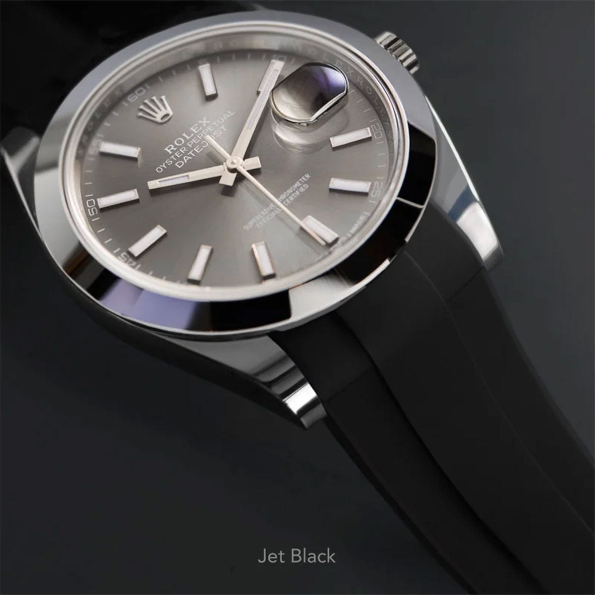 Rolex - Rubber B - Bracelet caoutchouc pour Datejust 41 mm - Série boucle ardillon - watch band leather strap - ABP Concept -