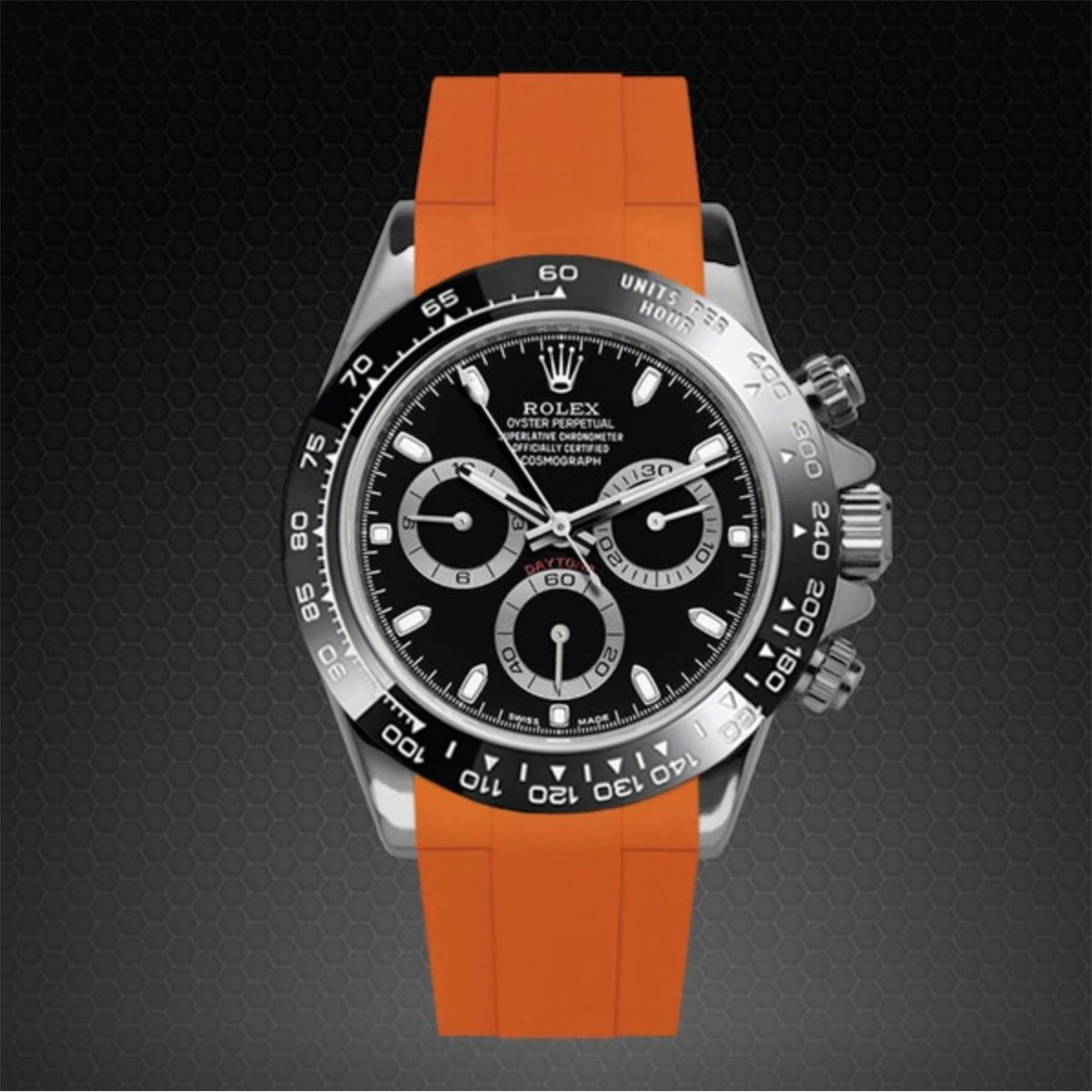 Rolex - Rubber B - Bracelet caoutchouc Daytona Ceramic Bezel Oyster Bracelet - Série classique - watch band leather strap - ABP Concept -