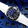 Rolex - Rubber B - Bracelet caoutchouc pour Deepsea 126660 - Série boucle ardillon - watch band leather strap - ABP Concept -