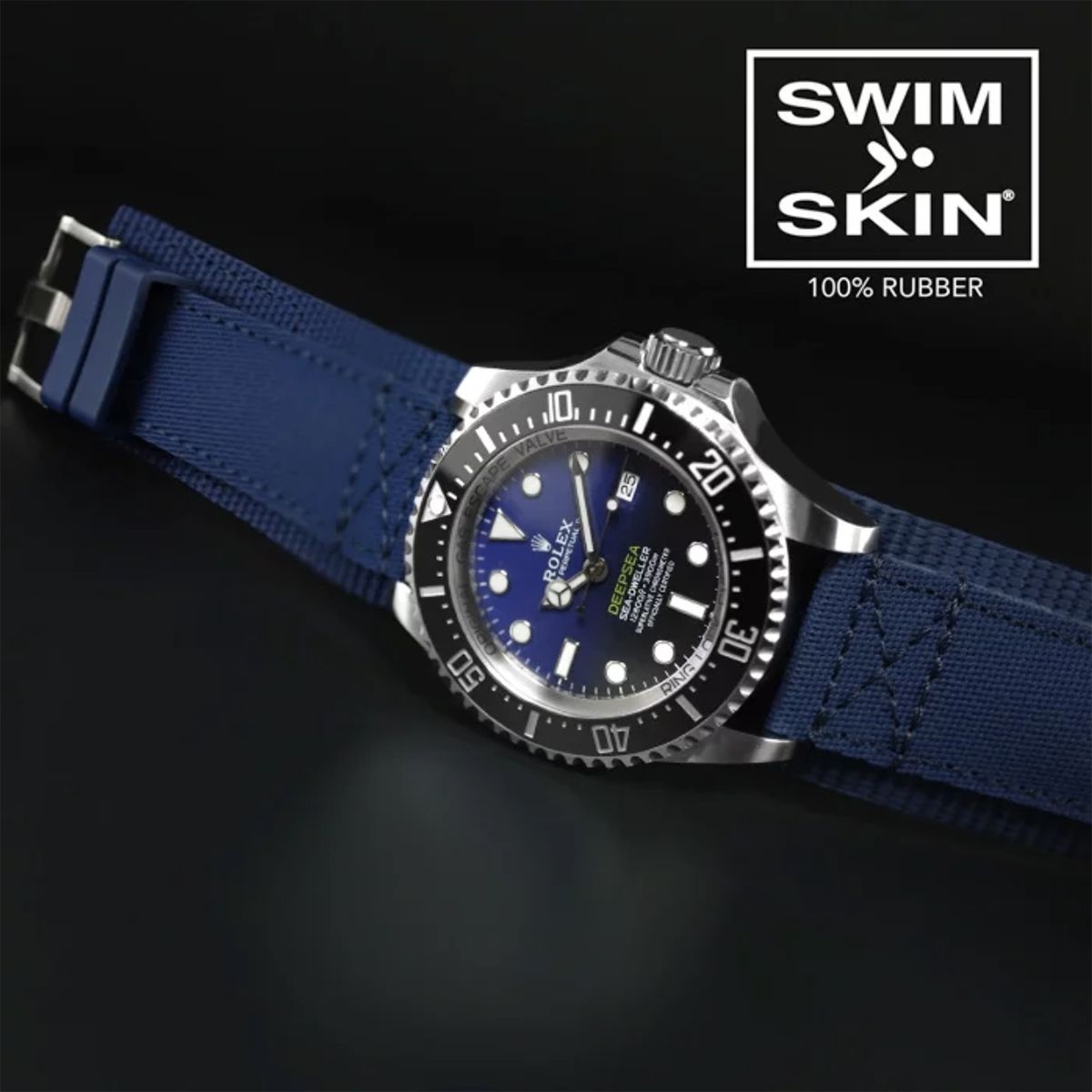 Rolex - Rubber B - Bracelet caoutchouc pour Deepsea - Série Bund - watch band leather strap - ABP Concept -