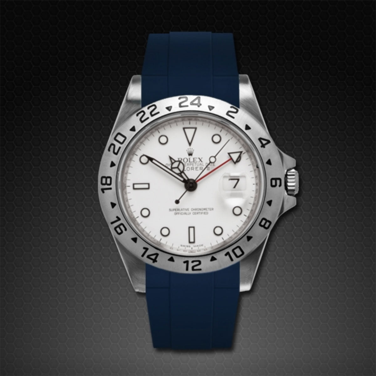 Rolex - Rubber B - Bracelet caoutchouc pour Explorer II 40mm - Série classique - watch band leather strap - ABP Concept -
