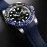 Rolex - Rubber B - Bracelet caoutchouc pour GMT Master II CERAMIC - Série classique - watch band leather strap - ABP Concept -