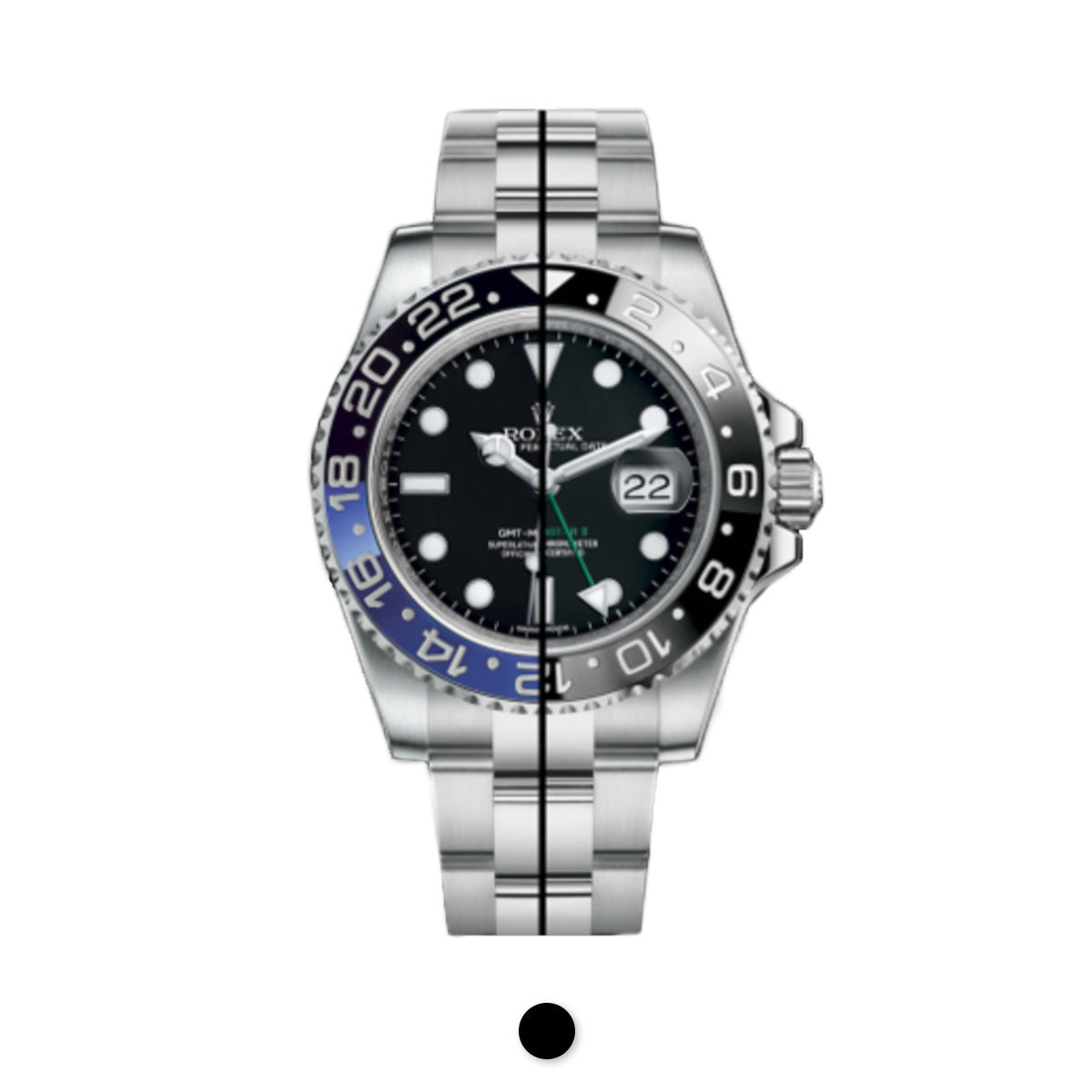 Rolex Rubber B strap for GMT Master II CERAMIC Velcro® Series