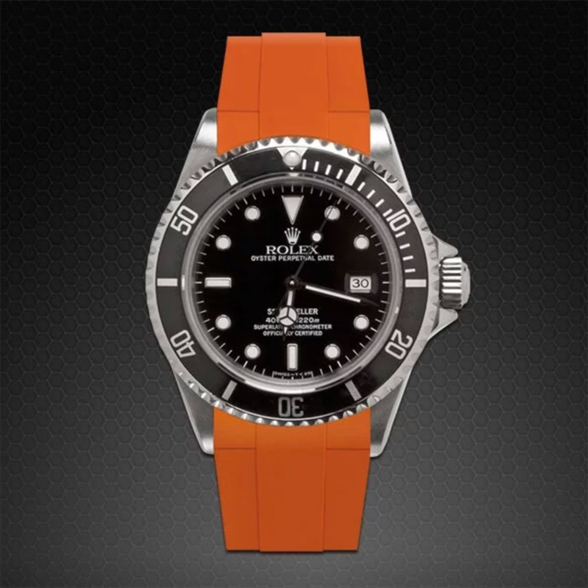 Rolex - Rubber B - Bracelet caoutchouc pour Sea-Dweller - Série boucle ardillon - watch band leather strap - ABP Concept -