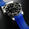 Rolex - Rubber B - Bracelet caoutchouc pour Submariner Ceramic - Série boucle ardillon - watch band leather strap - ABP Concept -