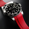 Rolex - Rubber B - Bracelet caoutchouc pour Submariner Ceramic - Série boucle ardillon - watch band leather strap - ABP Concept -
