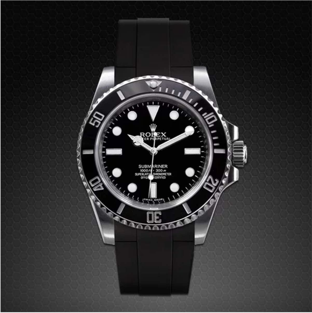 Rolex - Rubber B - Bracelet en caoutchouc pour Submariner Ceramic - Série Velcro® - watch band leather strap - ABP Concept -