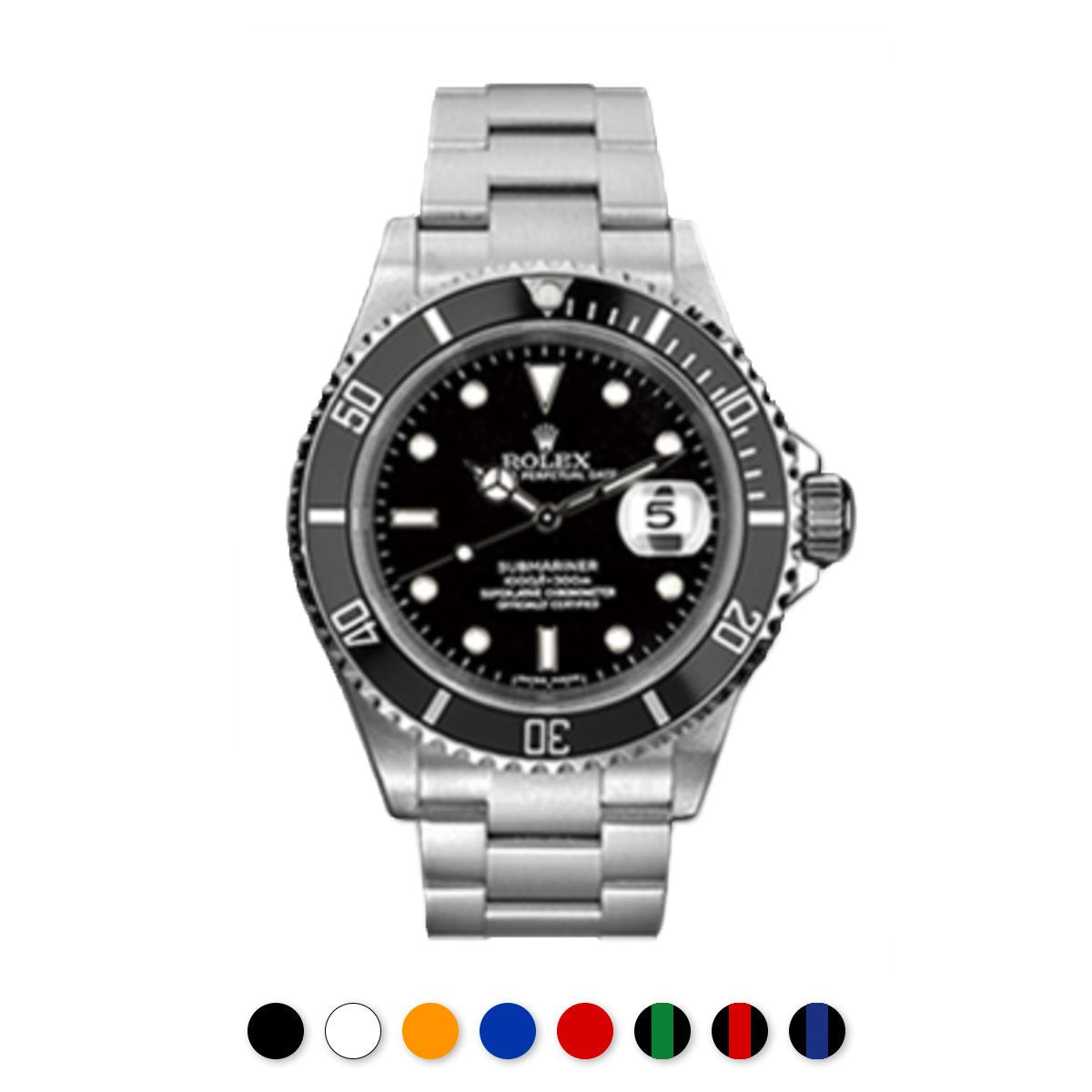 Rolex - Rubber B - Bracelet caoutchouc pour Submariner Non-Ceramic - Série boucle ardillon - watch band leather strap - ABP Concept -