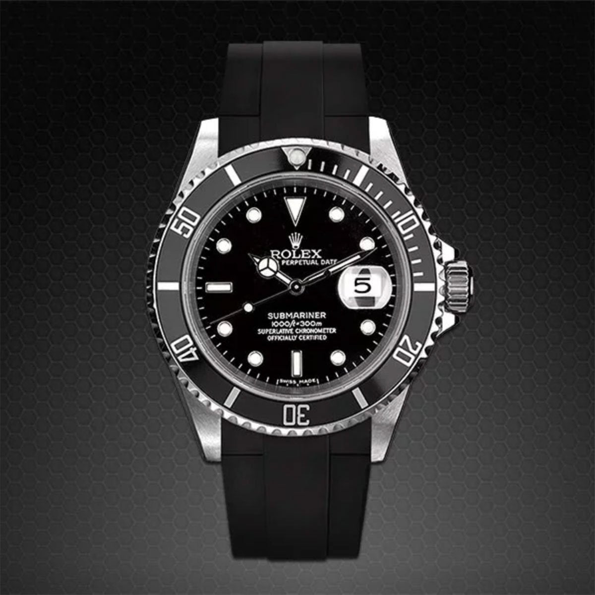 Rolex - Rubber B - Bracelet caoutchouc pour Submariner Non-Ceramic - Série Velcro® - watch band leather strap - ABP Concept -