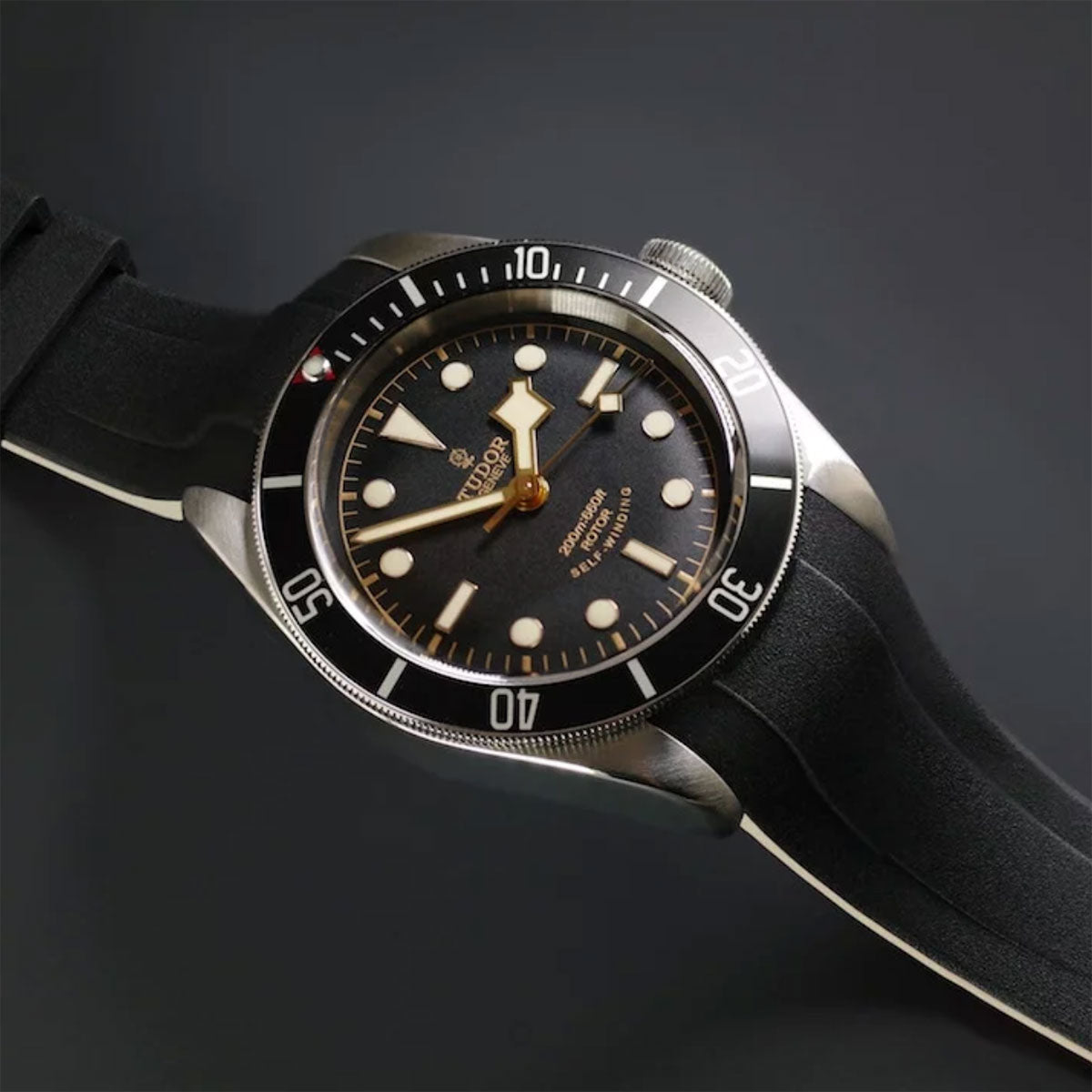 Tudor - Rubber B - Bracelet caoutchouc pour Heritage Black Bay 41mm - Série classique Vulchromatic® - watch band leather strap - ABP Concept -