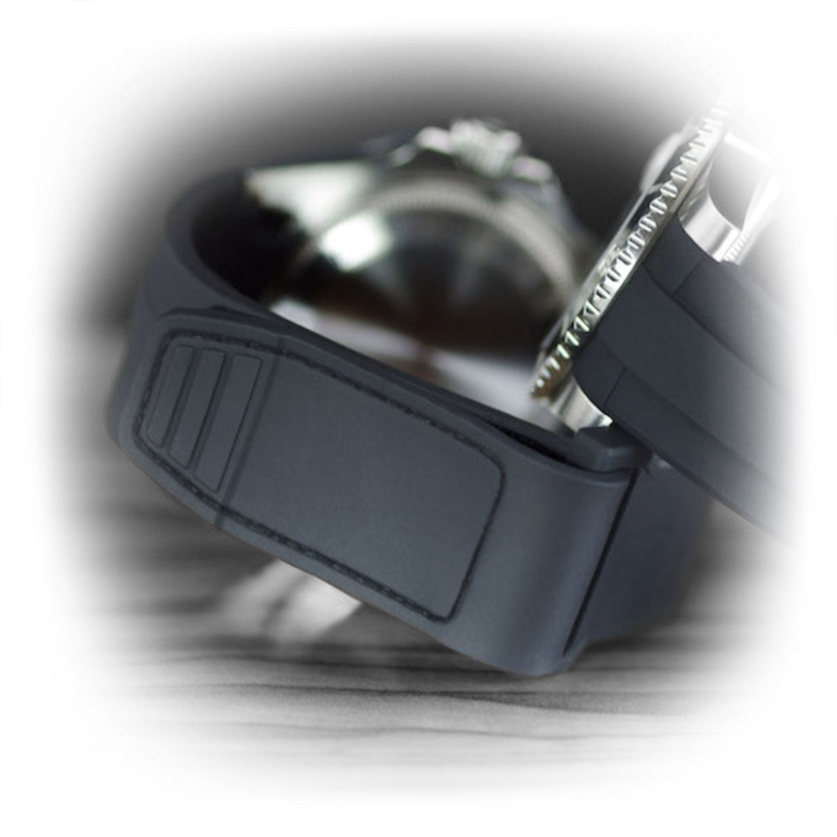 Rolex - Rubber B - Bracelet caoutchouc pour Explorer I 39mm - Série Velcro® - watch band leather strap - ABP Concept -