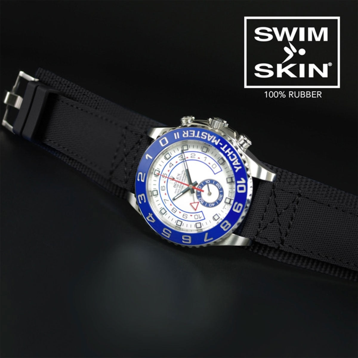 Rolex - Rubber B - Bracelet caoutchouc pour Yachtmaster II 44mm - Série Bund - watch band leather strap - ABP Concept -