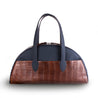 Sac voyage cuir - Veau bleu / Alligator marron - watch band leather strap - ABP Concept -