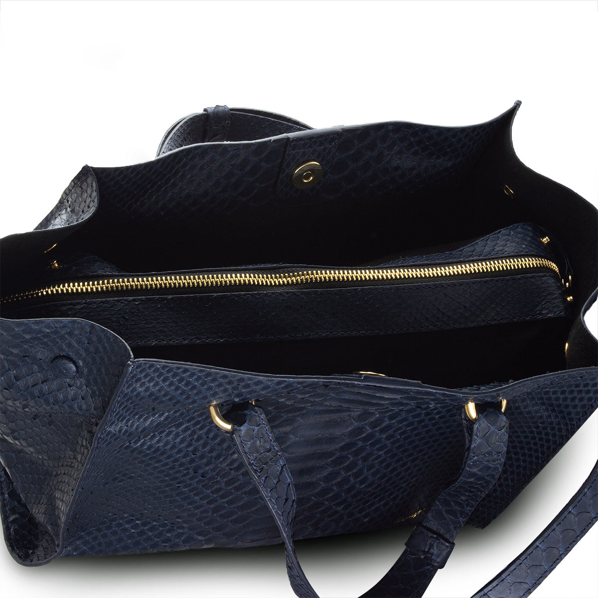 Leather handbag - Blue python