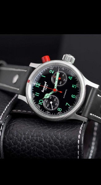 Hanhart 1882 Watch - Pioneer Mk I Black
